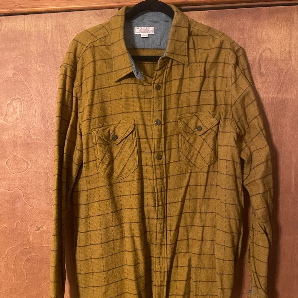 Blue and Yellow Plaid Shirt